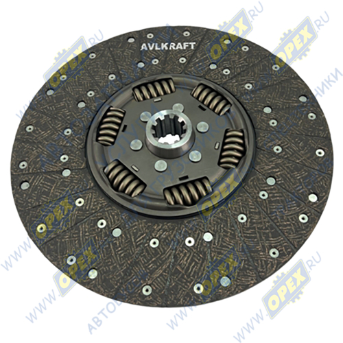 70110408 Диск сцепления ведомый ф362 шлиц=10 фшлица=38х6 hступ=45 MAN, МАЗ-4370,ПАЗ,ГАЗ-33106,Валдай,ГАЗон Некст (дв.Cummins 3.6) MAN Bus (1970-2020); 1878001501 AVL Krafttechnik